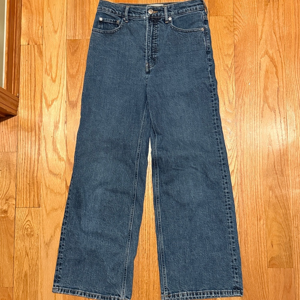 Everlane Women's Classic Blue Wide Leg Jeans